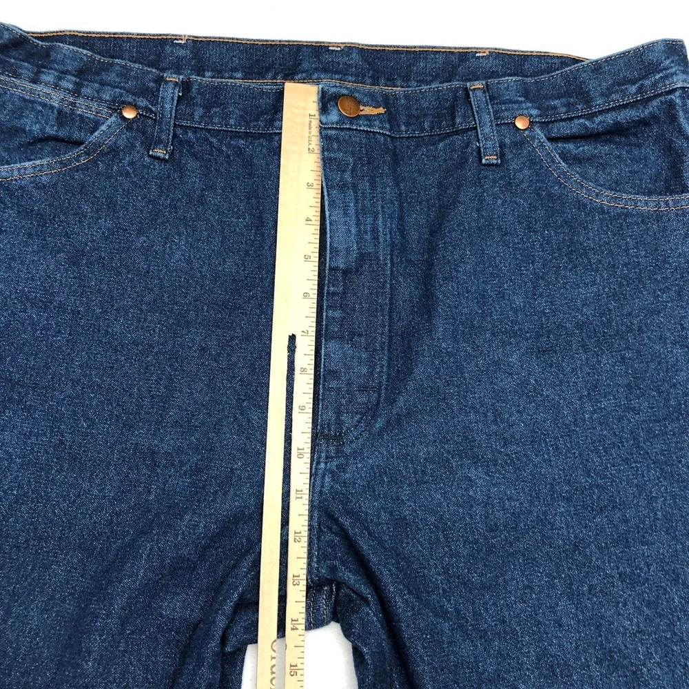 Wrangler Jeans Mens 40x30 Blue Cowboy Cut 13MWZ Western Dark Wash Denim Casual